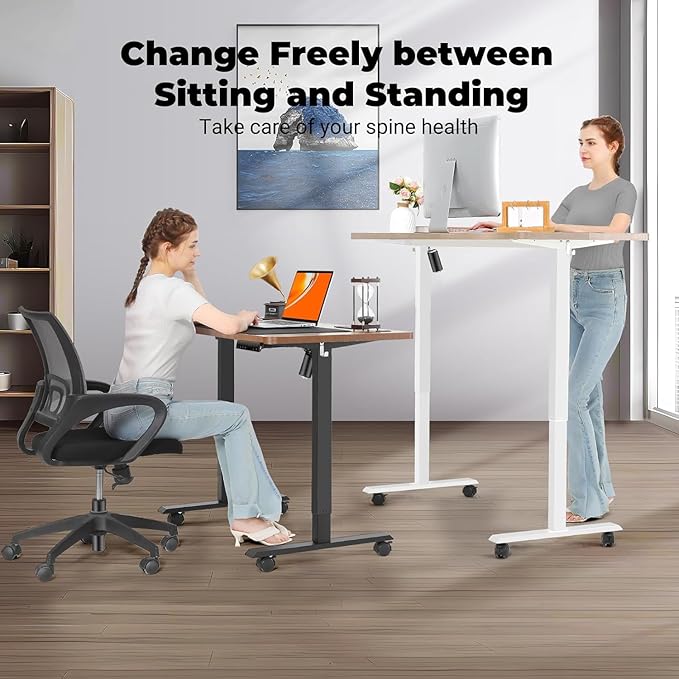 Dual Motor Electric Standing Desk Frame,Compatible Desktop Size 48″-78″ and 264 lbs Weight Capacity,Memory Controller Height Adjustable Frame,White Frame Only