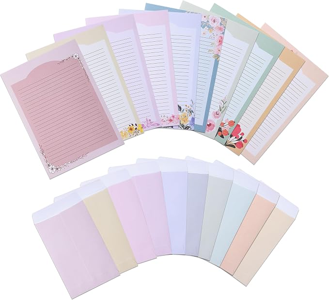 Mr. Pen- Stationery Writing Paper Set with Envelopes, 5.2" x 7.3" | 60 Letter Sheets & 30 Envelopes, Smooth Printable Letter Paper for Handwritten Notes, Personal Letters, Invitations