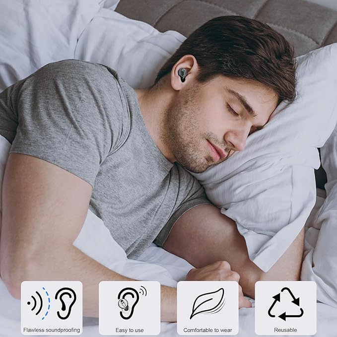Adjustable Ear Plugs-2, 17-35dB Noise Reduction Hearing Protection EarPlugs, Reusable Silicone Earplug for Sleep/Focus/Travel/Concerts, 7 Pairs of XS/S/M/L Single/Double Eartips with Magnetic Case
