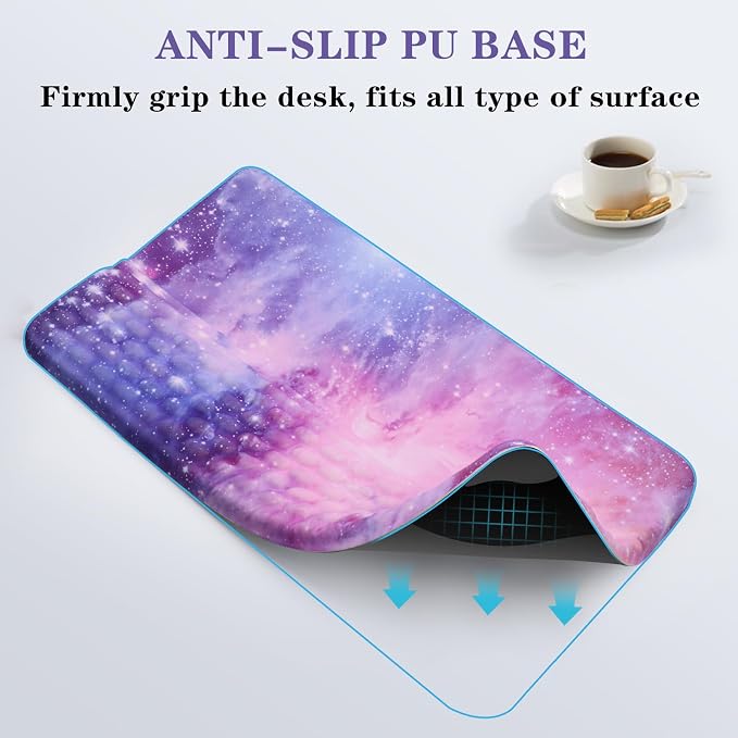 Ergonomic Keyboard Stand with Wrist Rest, Computer Wrist Support Pad | Comfy Tilted Keyboard Riser Holder Wrist Pad for Pain Relief, Soft Memory Foam Desk Cushion for Office Home