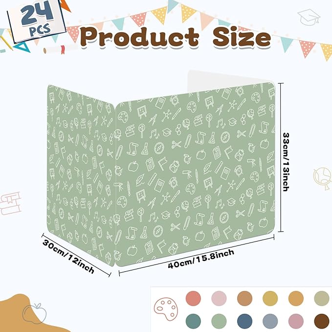 gisgfim 24 Pack Privacy Shields for Student Desk Colorful Desk Dividers Durable Privacy Folders Testing Dividers Shield Study Boards Panel Partition for Classroom Teacher Back to School Supplies