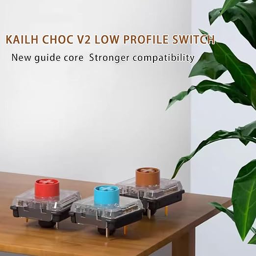 Kailh Choc V2 Low Profile Switch Brown Tactile, 4-Pin 50gf RGB SMD Gaming Mechanical Keyboard Switch (Choc Brown 108pcs)