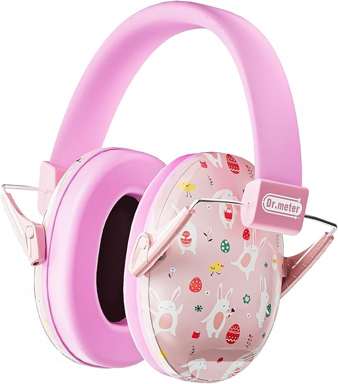 Ear Muffs for Noise Reduction: 27SNR Noise Cancelling Headphones for Kids Adults - Toddler Kids Ear Protection for Monster Truck, Autism Sensory, Mowing, Concerts, Fireworks- Pink