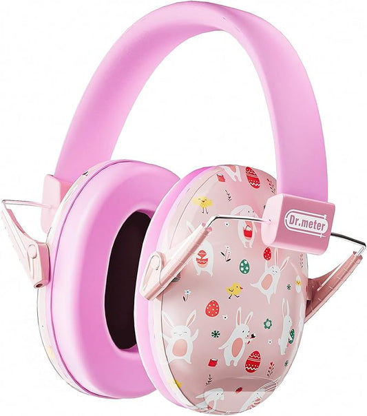 Ear Muffs for Noise Reduction: 27SNR Noise Cancelling Headphones for Kids Adults - Toddler Kids Ear Protection for Monster Truck, Autism Sensory, Mowing, Concerts, Fireworks- Pink