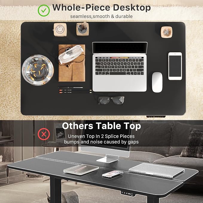 JOY worker 35" Small Electric Sit Stand Desk, Whole Piece Height Adjustable | 35" x 20" Black Narrow Stand Up Desk with Memory Controller, 36 Inch Compact Computer Workstation for Home Office Walking Pad