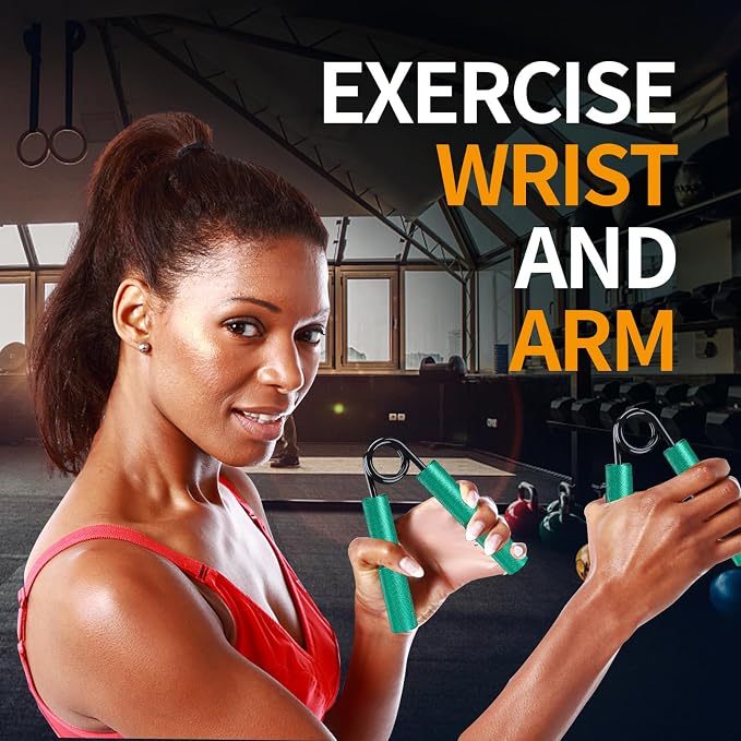 Grip Strength Trainer Set, 6 Pack, 50-350LB, Wrist Forearm Strengthener, Metal No Slip, Hand Grip Gripper Strengthener for Strength Training and Exercise, Hand Workout Squeezer Grip Strength