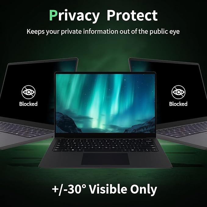 Laptop Privacy Screen 13.3 Inch-16:10 Aspect Ratio Anti-Glare Blue Light Film Computer Monitor Protector, Bubble-Free shield Removable 13in Filter for Lenovo HP Acer Asus Thinkpad Envy Xps