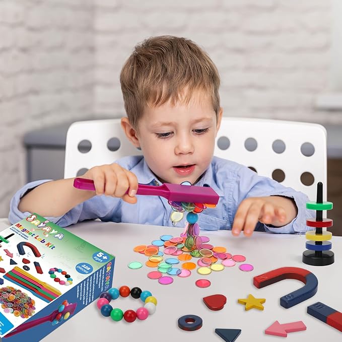 228 PCS Magnetic Science Kit for Kids - Magnetic Balls, Bingo Wands with Chips, DIY Magnet Toys for Kindergartners, Back to School Supplies, Educational Learning Activities for Classroom