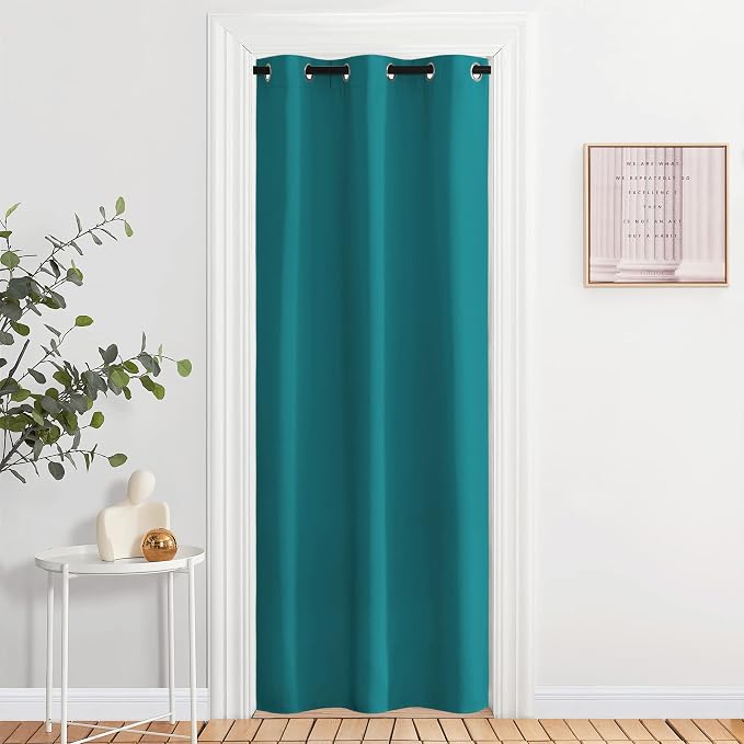NICETOWN Room Darkening Curtain for Kids Bedroom Nursery Essential Thermal Insulated Solid Grommet Top Drape Panel for Girl Room (Peacock Teal, 1 Panel, 42 x 84 inch)