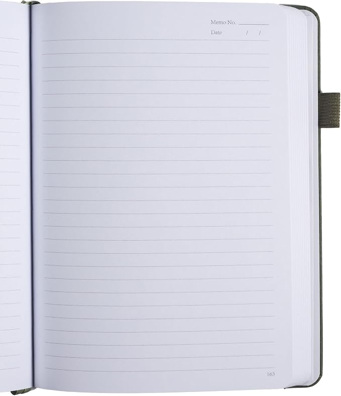TIEFOSSI Lined Notebook, 100gsm Thick Paper, Hardcover College Ruled Journals for Women Men, 320 Numbered pages, for Travel, School and Office Use