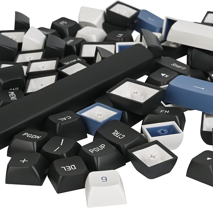 Fogruaden 160 Keycap Set, Double Shot Keycaps, CSA Profile Custom Keycaps for Mechanical Keyboard Keycap(Arctic)