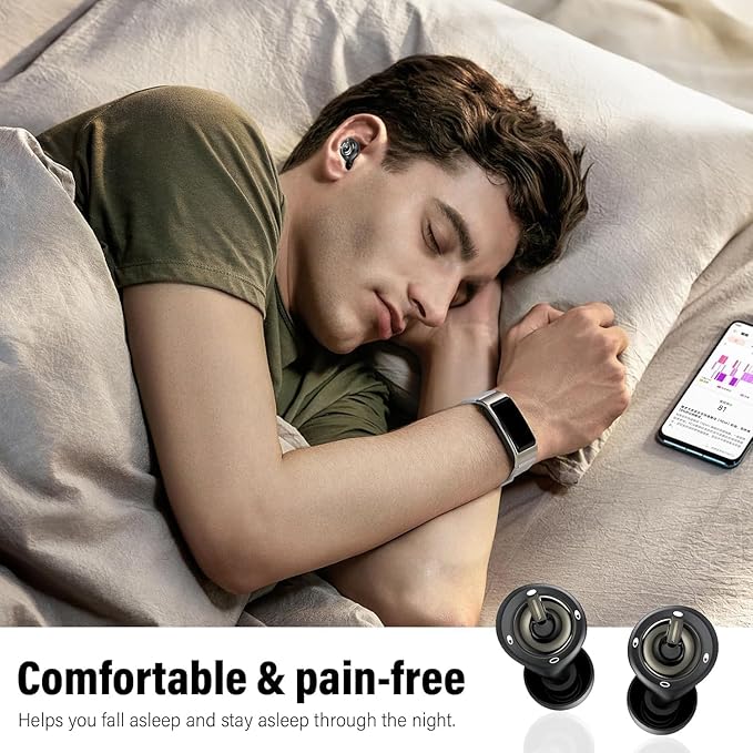 Ear Plugs for Sleeping Noise Cancelling, EarPlugs for Noise Reduction 35dB with 6 Ear Tips, Reusable Noise Cancelling Ear Plugs, Silicone Hearing Protection Earplugs for Snoring/Concert/Study/Work