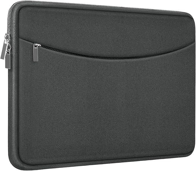 Laptop Case 15.6 inch, Shockproof Protective Laptop Cover Carrying Computer Bag with Accessory Pocket Portable Computer Sleeve Compatible with HP, Dell, Lenovo, Asus, Grey