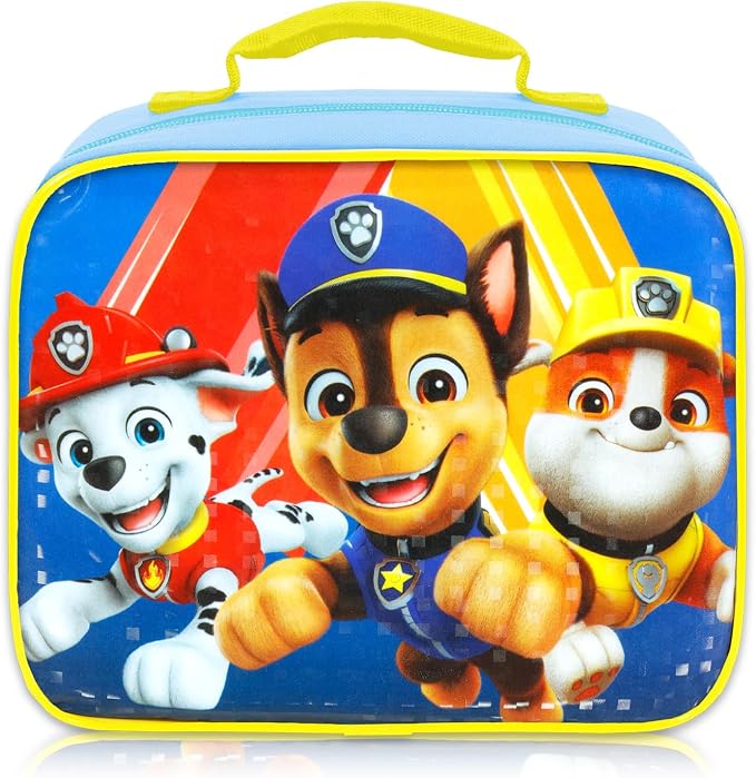 Paw Patrol Backpack with Lunch Box for Kids - Bundle with 16" School Bag, Lunch Bag, Stickers, Water Bottle, More | Paw Patrol School Backpack and Lunchbox for Boys