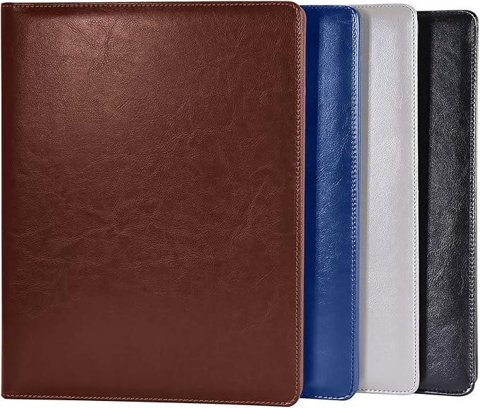 Handsome Padfolio/Resume Portfolio Folder,Interview/Conference Document Organizer & Business Card Holder,A4 Binder Portfolio & Office Conference Notepad clipboard Folder, Brown