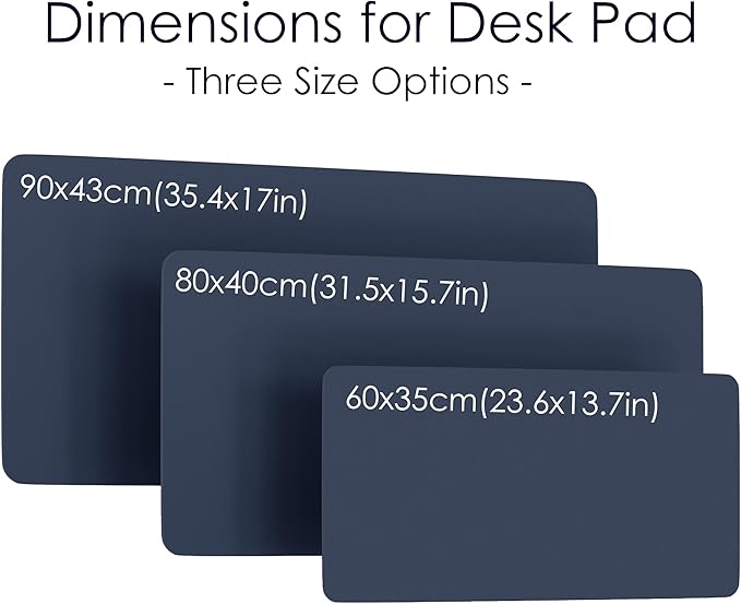 WAYBER Leather Desk Pad Protector, Waterproof Mouse Pad, PU Desk Mat, Office Desk Cover, Desk Writing Mat for Office/Home/Work/Cubicle (Blue/Yellow) 23.6x13.7in