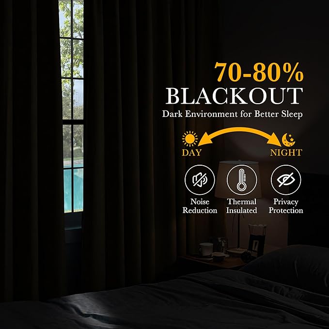 PONY DANCE Extra Long 75% Blackout Curtains 120 inches Long for Bedroom, 10 FT Rod Pocket Back Tab Room Darkening Floor to Ceiling Drapes for Living Room Windows, W 52 x L 120 inch, Beige, 2 Panels