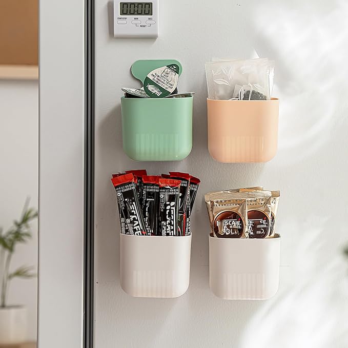 Magnetic Cup Pen Holder Storage Rack, Magnetic Basket Locker Organizer for Pen, Holder for Laundry, Board, Desks, Dresser, Green