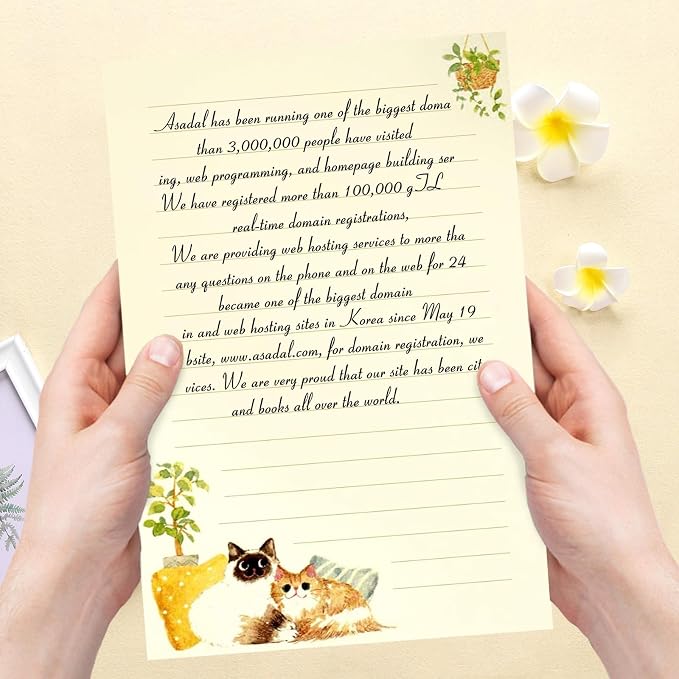 37 Pcs Stationery Paper Envelopes Set Includes 24 Lined Writing Paper & 12 Envelopes with 48 Colorful Round Dot Stickers, Cute Cat Letter Writing Stationery Paper Envelopes Gift (4Style)