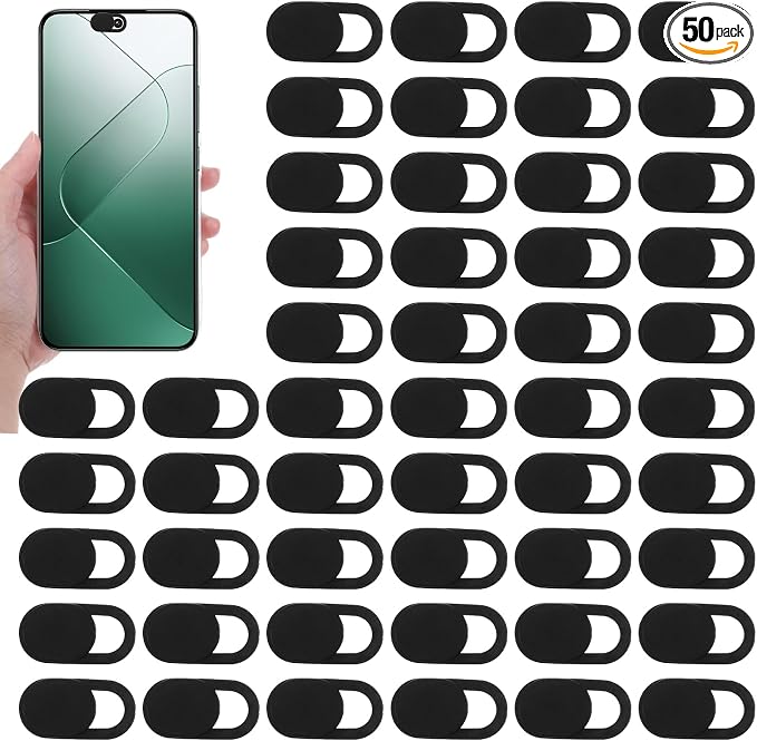 50 Pcs Camera Cover Slide, Ultra-Thin Privacy Protector for Laptop, Phone, Computer - Universal Webcam Protector & Laptop Sticker Covers, Camera Blocker and Lens Cover