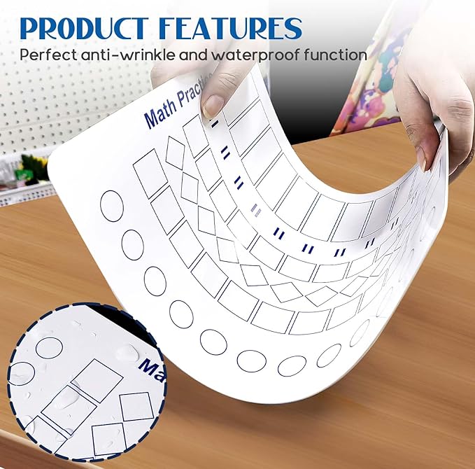 Multiplication Master Kit - 3 Pack Double Sided Dry Erase Math Whiteboards & Times Table Chart | 9"x12" Multiplication Division Boards + 8"x11" Multiplication Table | Classroom Homeschool Supplies