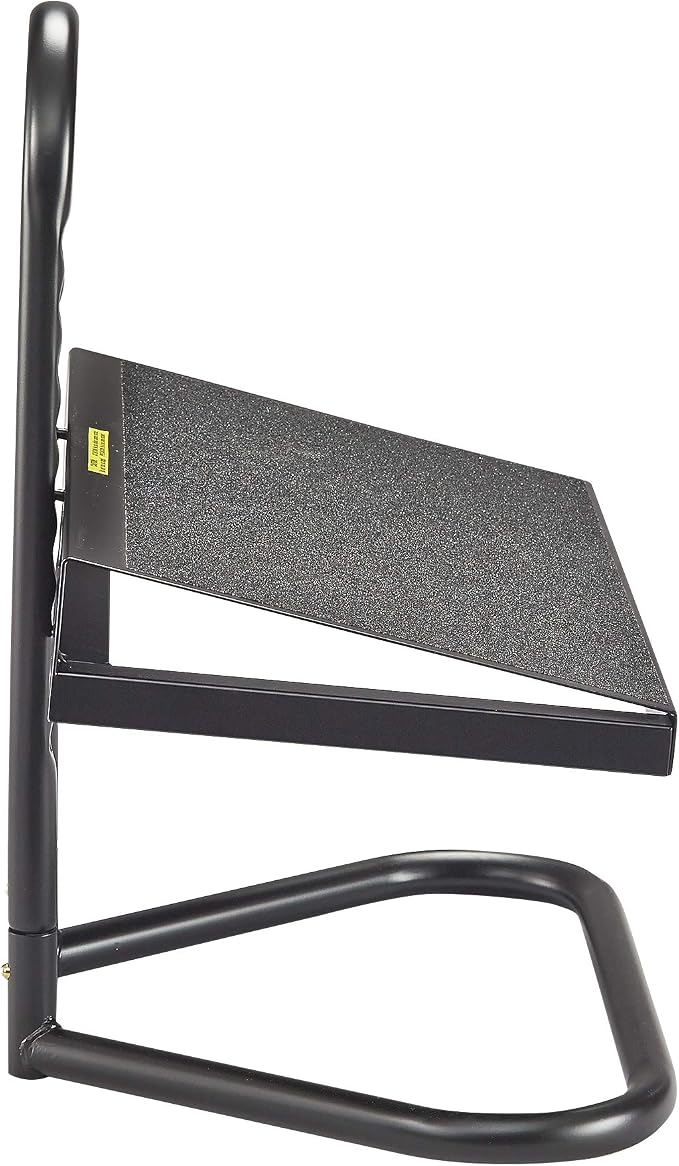 Safco Task Master Adjustable Footrest, 9 Position Textured Platform, Tubular Steel, for Home, Office & Classroom, Black