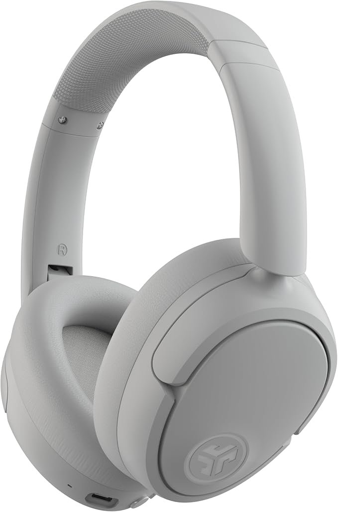 JLab JBuds Lux ANC Wireless Headphones, Cloud White, Hybrid Active Noise Cancelling, Customizable Sound, Spatial Audio Compatible, Premium Over-Ear Bluetooth Headset