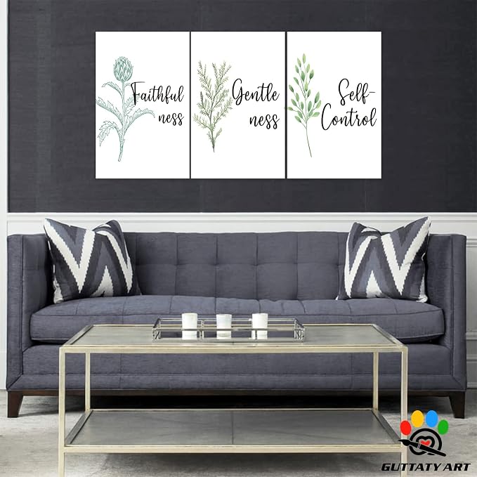 Office Wall Art-3 Panel Motivational Canvas Art for Home & Office, Positive Quote Art, Entrepreneur Poster Frame - 20'x30'x3Pcs