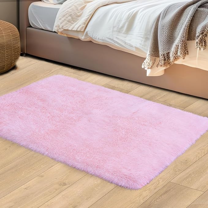 Mugorn Small Soft Shag Rugs for Bedroom, 2x3 Fluffy Area Rugs for Living Room