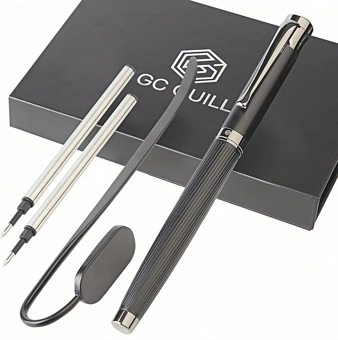 GC QUILL Fancy Rollerball Pen Set with Bookmark, Luxury Gift Pen for Journaling Writing, Executive Gifting - MU-30