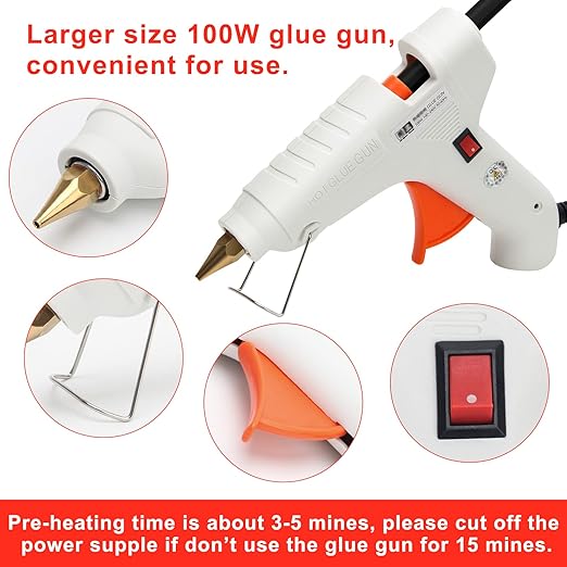 Sealing Wax Sticks 12P with Glue Gun, Luxiv 5.4" Sealing Waxs Stick 10MM Fire Manuscript Glue Gun Wax Seal Stamp for Wedding Invitations, Envelopes, Package Seal Waxs Sticks (Black)