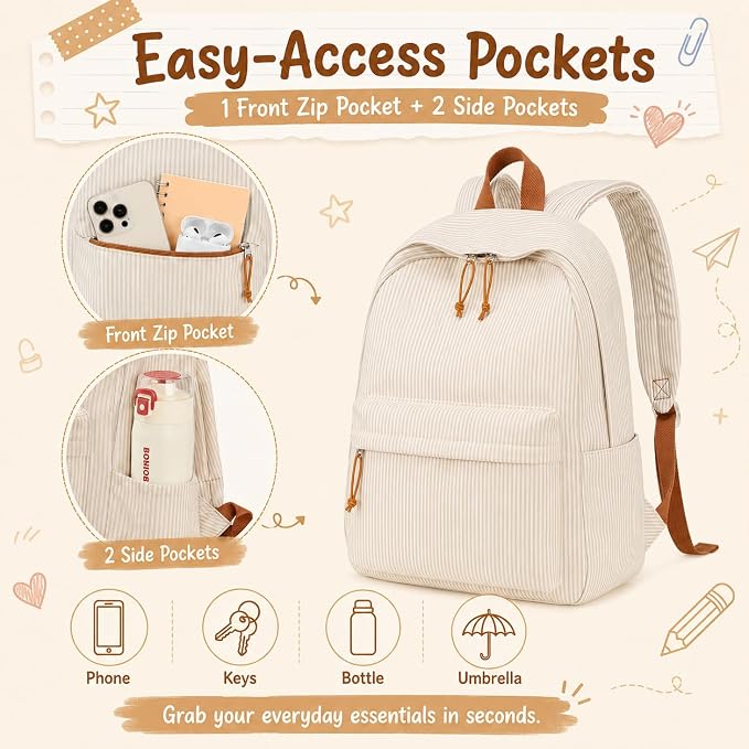BTOOP School Backpacks for Teen Girls Bookbags Lightweight Kids Backpack School Bags Set with Lunch Box Pencil Case