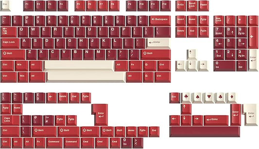 Guffercty kred Cherry Profile PBT Keycaps 156 Key Set, Fade Resistant Fit 60%/65%/75%/80%/TKL/100% Mechanical Keyboard (Ham)