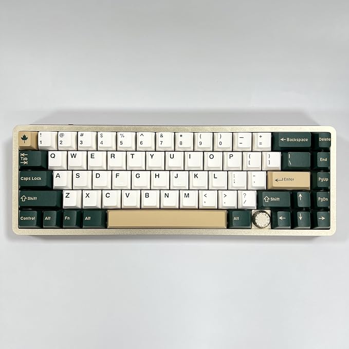 Guffercty kred Cherry Profile PBT Keycaps 156 Key Set, Fade Resistant Custom Keycaps Fit 60%/65%/75%/80%/TKL/100% Mechanical Keyboard (British Racing)