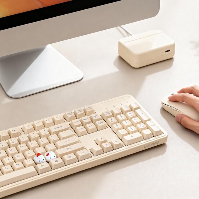 Artisan Keycaps, Cute Custom Couple Rabbits Bunny Key Caps for MX Mechanical Keyboard, Resin Handmade 1U Replacement for Esc Arrow Keys - Rabbit Set