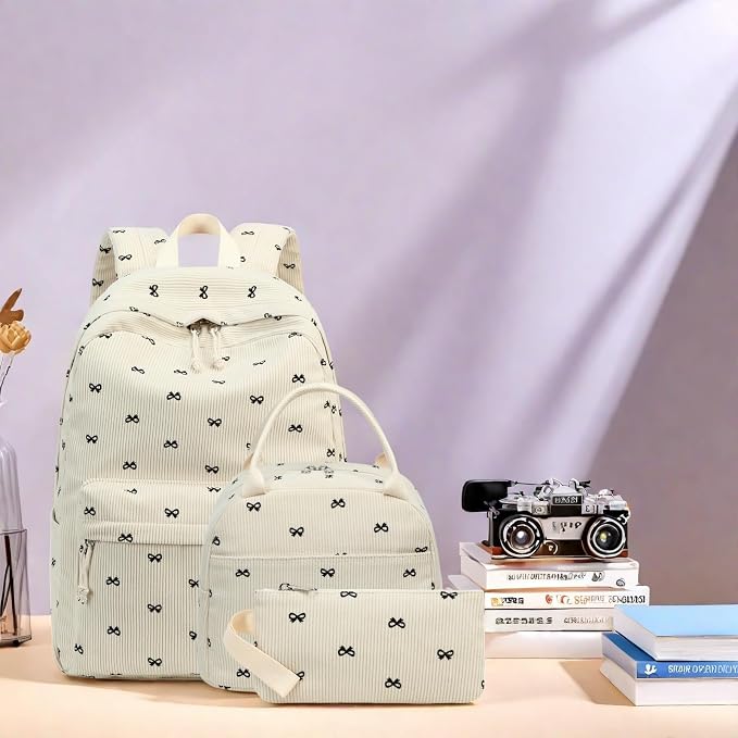 LEDAOU Backpack for Girls School Bag Kids Bookbag Teen Backpack Set Daypack with Lunch Bag and Pencil Case | Kids
