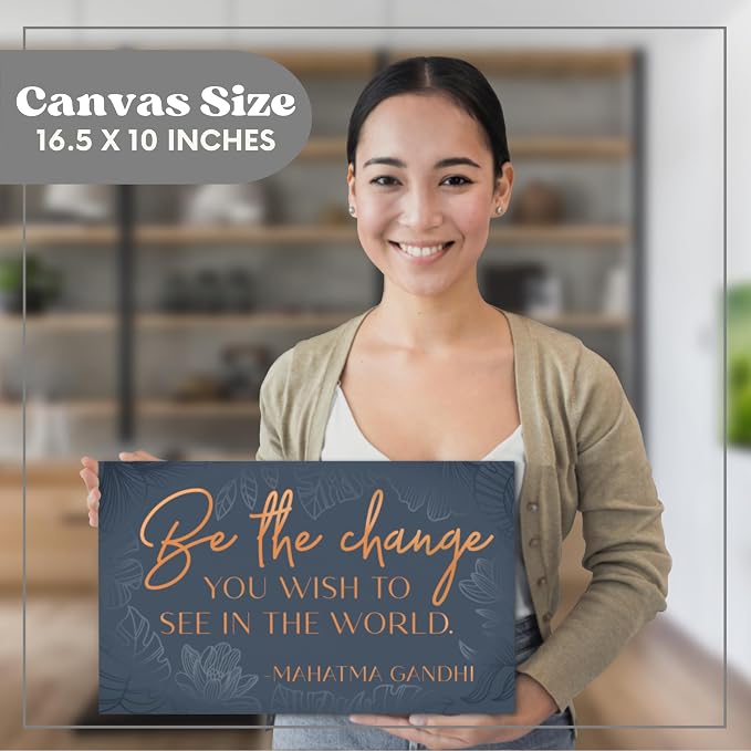 HoneyKICK Motivational Wall Art for Women - Inspirational Canvas Wall Art for Office, Bedroom, Living Room - Home Decor Framed Motivational Canvas Poster for Women Office Decor