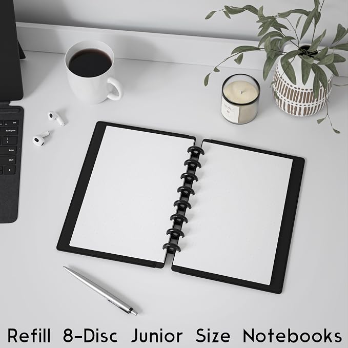 Discbound Half-Letter Size Extra Thick Dot Grid Paper Refill, 400 Sheets (800 Pages), 5.5 in. x 8.5 in., 120 GSM, Junior Size