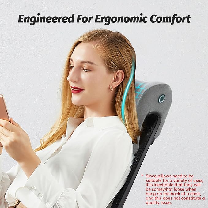 xiaomubiao Headrest Office Chair Neck Pillow Ergonomic Memory Foam Desk Pillow for Napping - Multifunctional Comfort for Adult Workstations,Neck Support Pillow Chair for Car, Office, Gaming