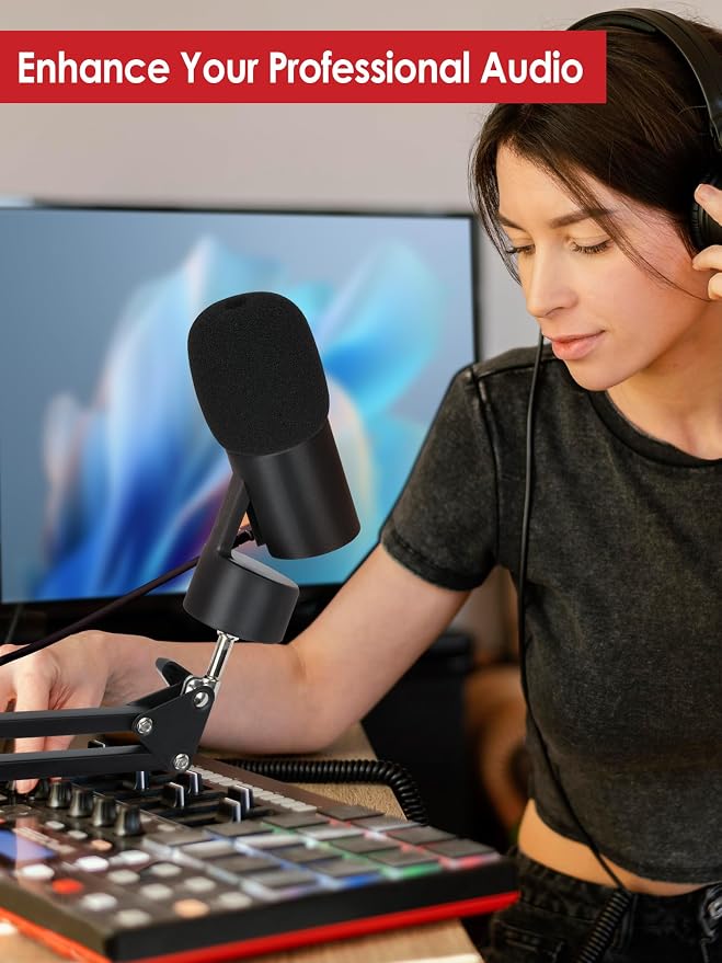 SoloCast 2 Pop Filter for HyperX SoloCast 2 and 1 - Foam Mic Covers Windscreen Suitable for SoloCast 2 Microphone and SoloCast Mic for Filter Ambient and Breathing Winds by YOUSHARES