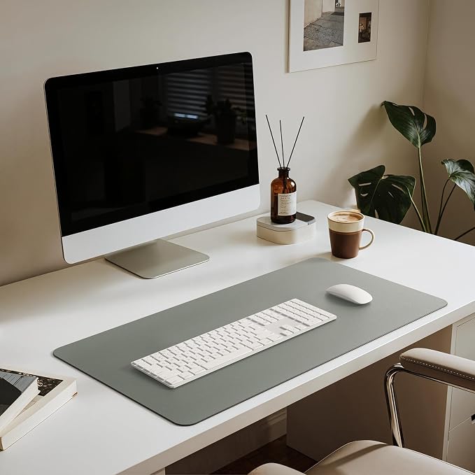 Jotsome Leather Desk Pad Mat, Non-Slip Desk Blotter Pad - Desk Protector for Office, Home, Laptop, and Desktop