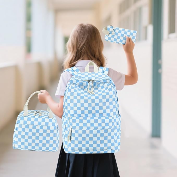 LEDAOU Backpack for Girls School Bag Kids Bookbag Teen Backpack Set Daypack with Lunch Bag and Pencil Case | Kids