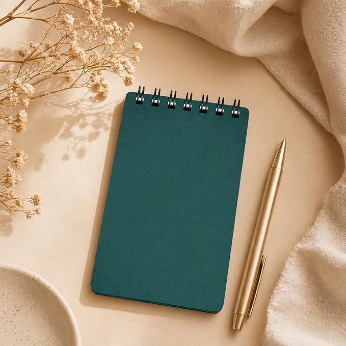 Aesthetic Pocket Notebooks Set of 8 – Small 3x5 Spiral Notepads with Lined Pages, Mini Memo Pads for Daily Notes, To-Do Lists, Office, School & Travel, Cute Portable Notebooks for Staying Organized