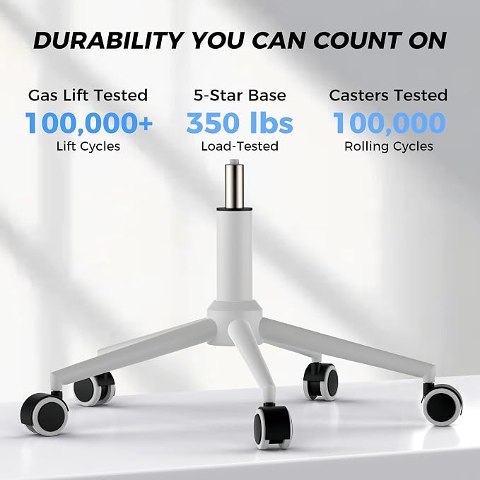 Ergonomic Office Chair - Adjustable Lumbar & Headrest, 90-160° Reclining with Footrest, Breathable Mesh Back - Home Office/Gaming Computer Chair