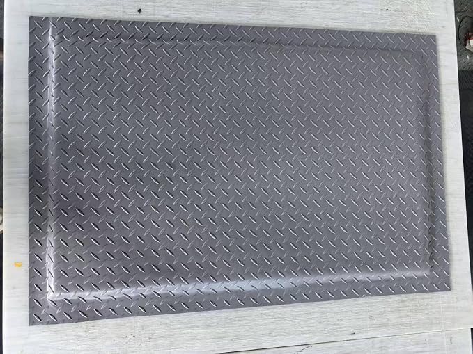 Nisorpa Anti Fatigue Mats Industrial 3' x 5' Ergonomic Standing Mat 15/16" Extra Thick Shop Floor Mat Kitchen Mats Heavy Duty Commercial Diamond Plate Support for Leg & Back Pain,Grey