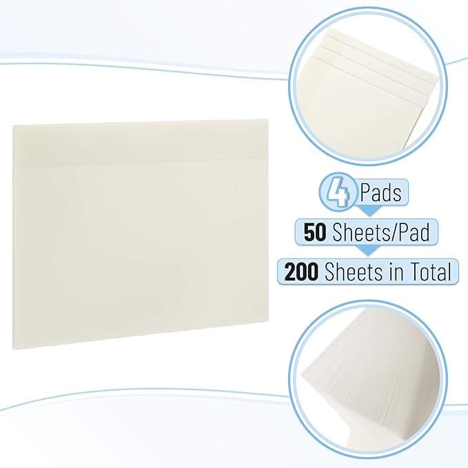 Mr. Pen- Transparent Sticky Notes, 5"x7", 200 Sheets, White, See Through Sticky Notes, Stocky Notes for Bible Journaling
