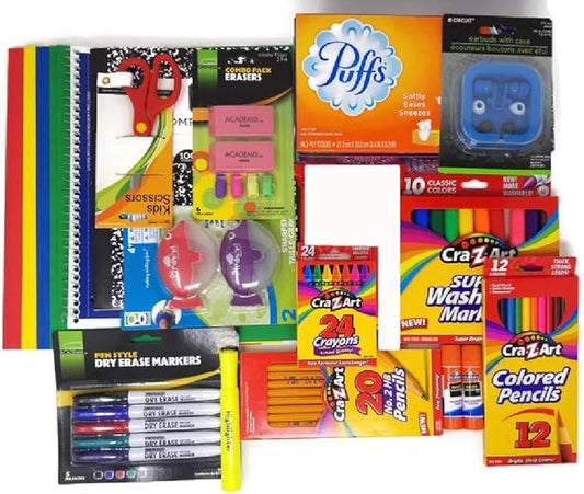 Back to School Supplies Bundle for Pre-K, Kindergarten, 1st, 2nd, 3rd Grade (12)