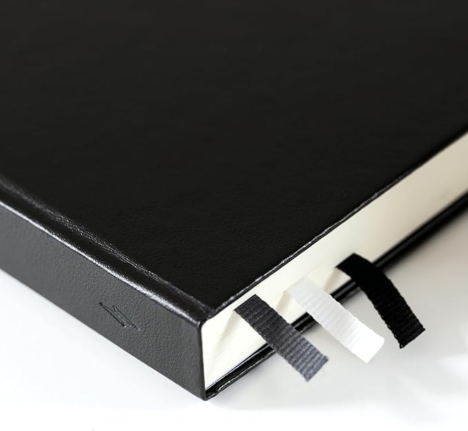 LEUCHTTURM1917 The Official Bullet Journal Edition 2 - Notebook Built for BuJo, Medium A5 204 Pages of 120gsm Paper, With Bujo Pocket Guide (Black)