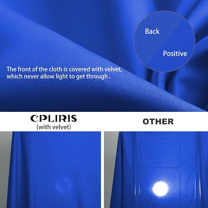 10x12ft Royal Blue Screen Backdrop for Photography, Large Seamless Polyester Fabric Royal Blue Photo Backdrop Curtain for Portrait Photoshoot Video Shooting