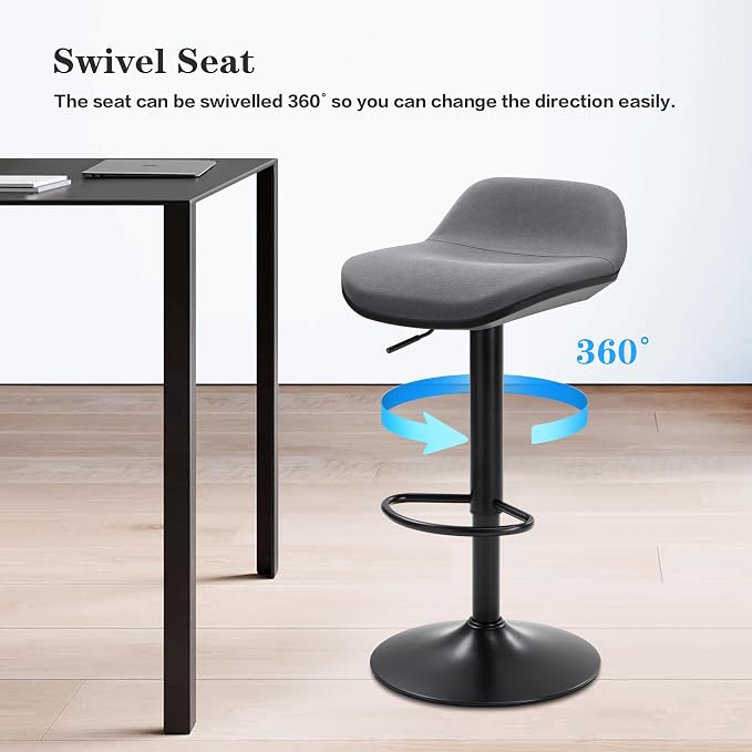 IWMH Standing Desk Stool, Adjustable Standing Desk Chair, Sit Stand Stool | Height Adjustable Sit Stand Desk Stool, Ergonomic 360° Swivel Leaning Stools with Footrest for Office Home (Black)